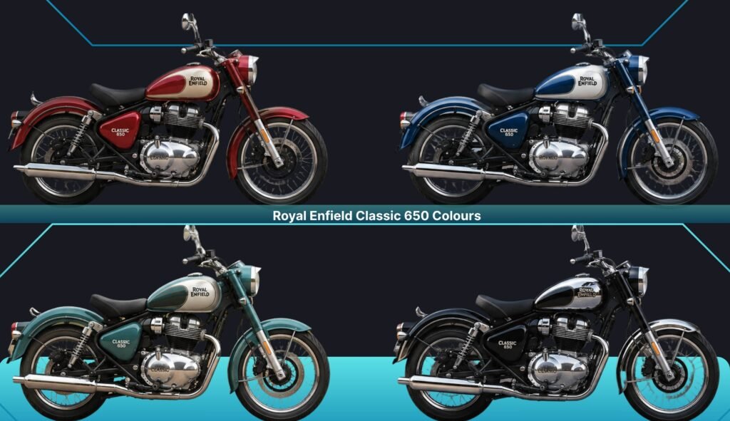 Royal Enfield Classic 650 comes in 4 different colours