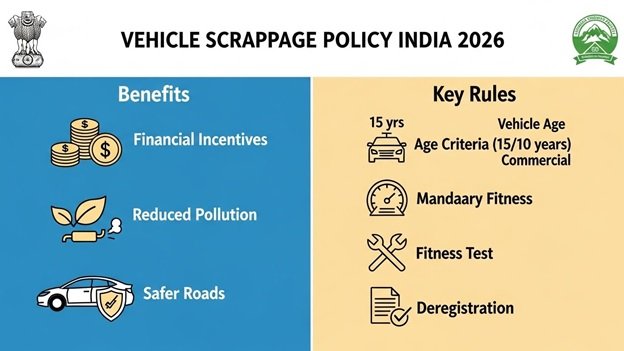 Vehicle Scrappage Policy India 2026: Benefits and Key Rules Explained Simply