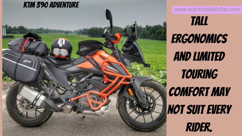 KTM 390 Adventure tall seat height