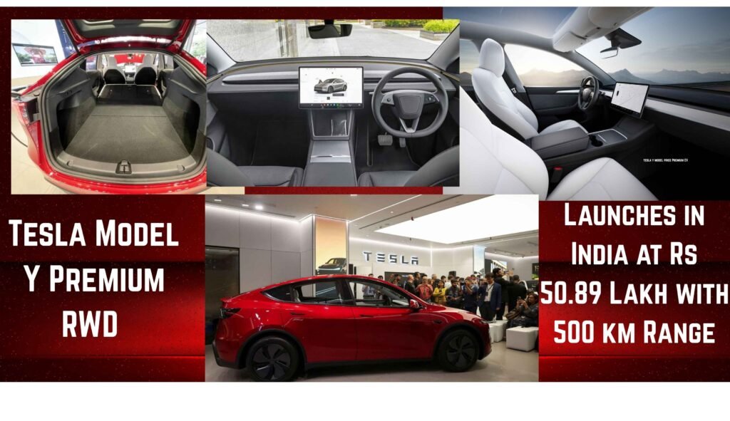 026 Tesla Model Y Premium RWD electric SUV launched in India featuring premium design, advanced technology, and a claimed 500 km WLTP range.