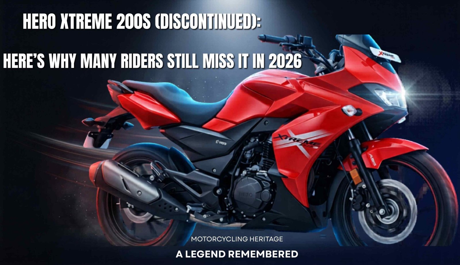 Hero Xtreme 200S design and styling showcasing full-fairing sports bike appearance