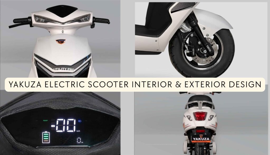Yakuza electric scooter design features LED lighting digital console and alloy wheels