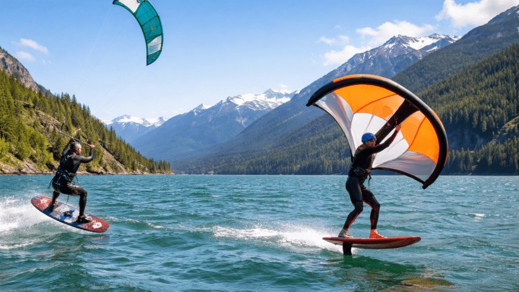 Kitesurfing vs Wing Foiling